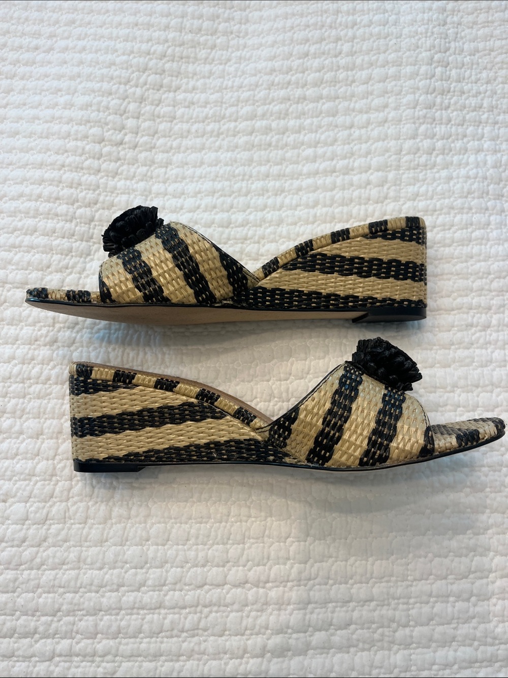 Kate Spade Seville Raffia Wedge Sandals